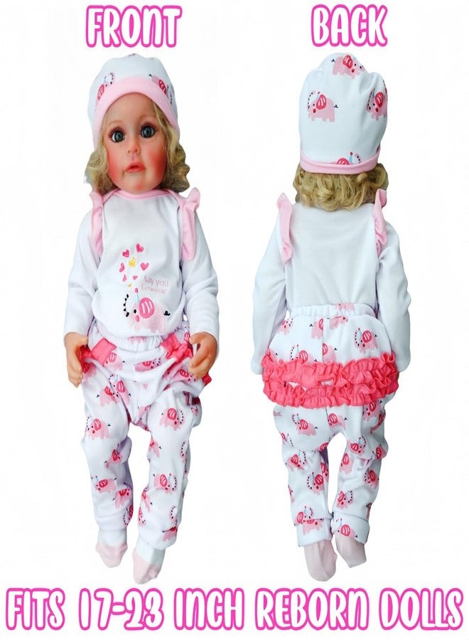 MAIHAO Reborn Baby Doll Clothes for 17-24 Inch Newborn Baby Doll, Baby Dolls Clothes Outfit Accessories fit 17-24 Inch Baby Doll Cute Little Elephant Set - Image 2